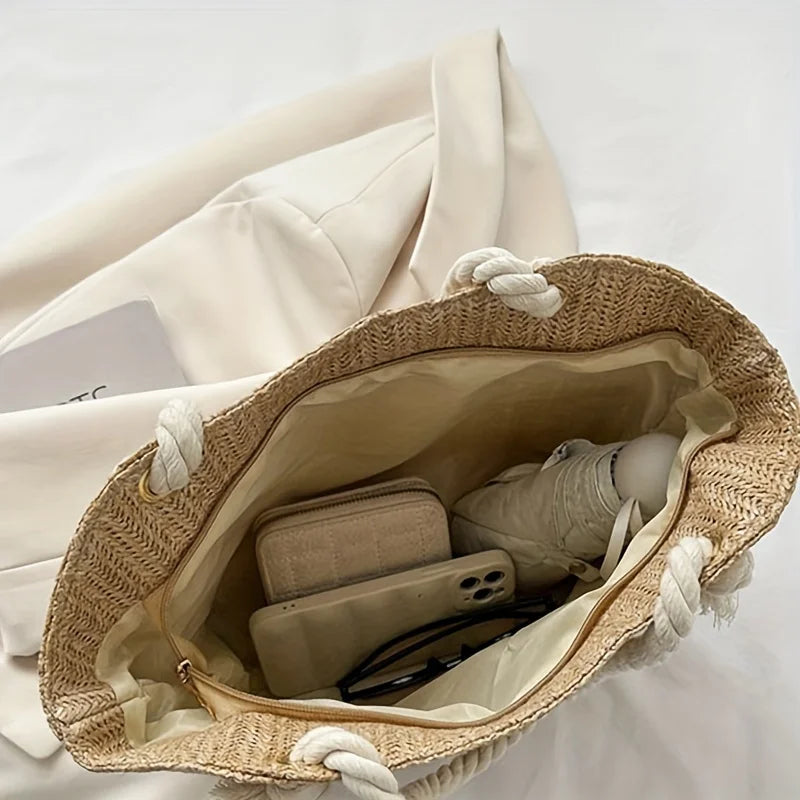 Straw Beach Bag