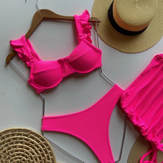 3Piece Bikini & Skirt Set