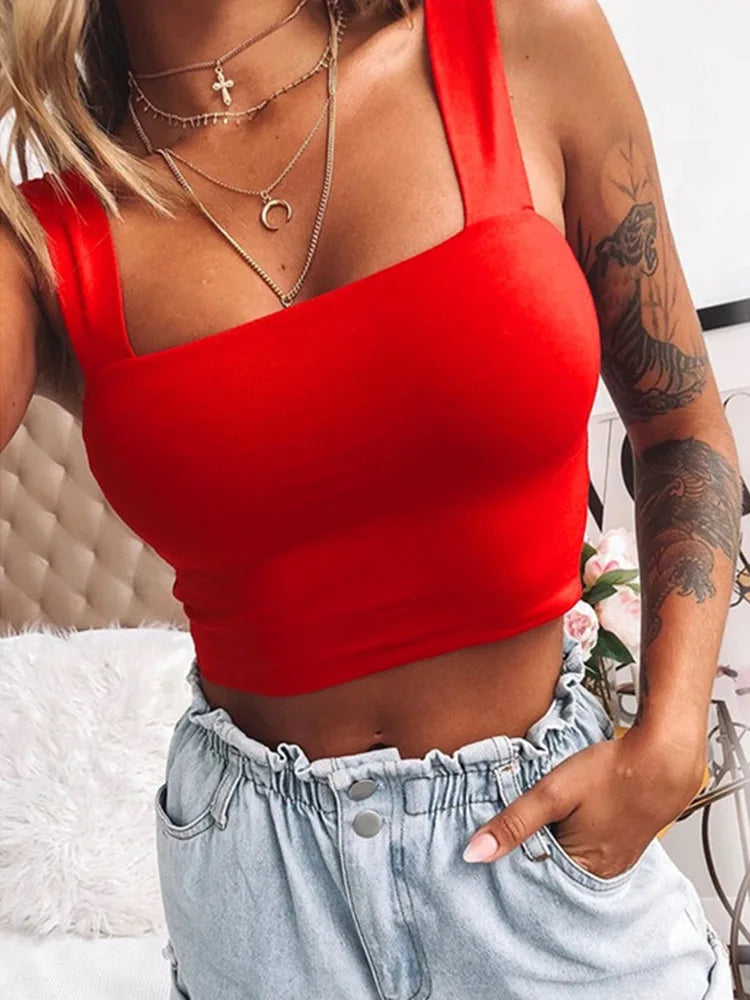 Square Neck Crop Top