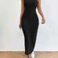 Backless Ribbed Day Dress